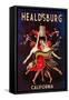 Healdsburg, California - Women Dancing with Wine-Lantern Press-Framed Stretched Canvas