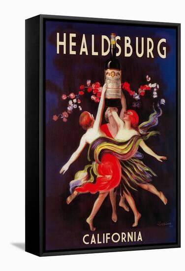 Healdsburg, California - Women Dancing with Wine-Lantern Press-Framed Stretched Canvas