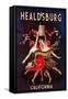 Healdsburg, California - Women Dancing with Wine-Lantern Press-Framed Stretched Canvas