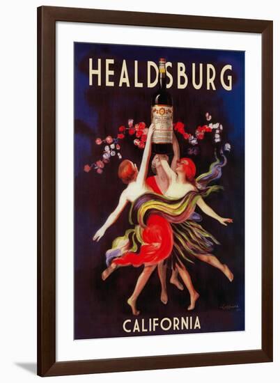 Healdsburg, California - Women Dancing with Wine-Lantern Press-Framed Art Print