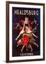 Healdsburg, California - Women Dancing with Wine-Lantern Press-Framed Art Print