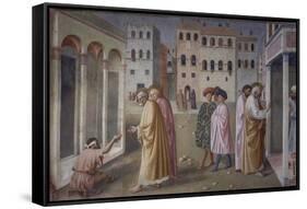 Healing of the Crippled Man, 1424-25-Masolino Da Panicale-Framed Stretched Canvas
