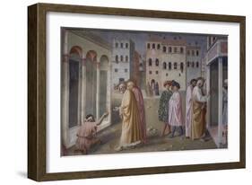 Healing of the Crippled Man, 1424-25-Masolino Da Panicale-Framed Art Print