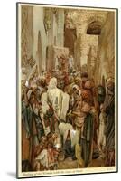 Healing of the woman with the issue of blood - Bible-James Jacques Joseph Tissot-Mounted Giclee Print