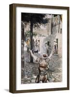 Healing the Leper at Capernaum-James Tissot-Framed Giclee Print