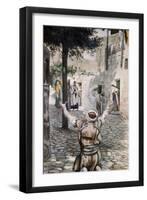 Healing the Leper at Capernaum-James Tissot-Framed Giclee Print