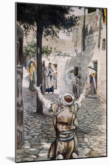 Healing the Leper at Capernaum-James Tissot-Mounted Giclee Print