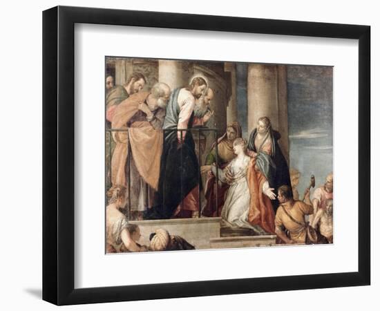 Healing the Woman with the Issue of Blood-Paolo Veronese-Framed Giclee Print