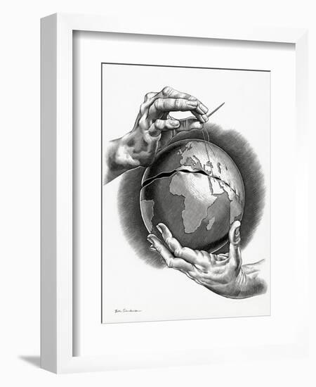 Healing the World, Conceptual Artwork-Bill Sanderson-Framed Photographic Print