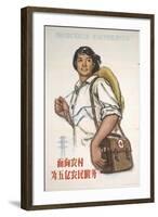 Health Care Workers - Serve the 500,000 Peasants in China-null-Framed Art Print
