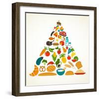 Health Food Pyramid-Marish-Framed Art Print