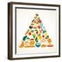 Health Food Pyramid-Marish-Framed Art Print