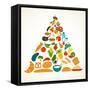 Health Food Pyramid-Marish-Framed Stretched Canvas