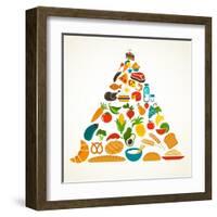 Health Food Pyramid-Marish-Framed Art Print