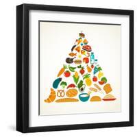 Health Food Pyramid-Marish-Framed Art Print