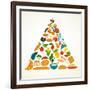 Health Food Pyramid-Marish-Framed Art Print