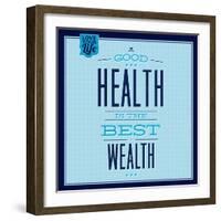 Health Is the Best Wealth 1-Lorand Okos-Framed Art Print