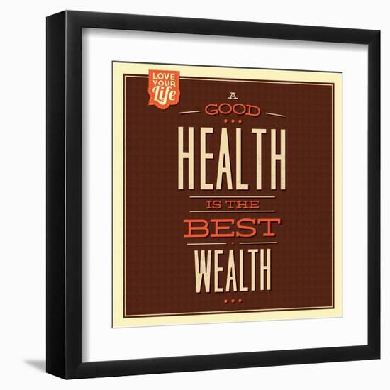 Health Is Wealth-Lorand Okos-Framed Art Print