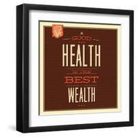 Health Is Wealth-Lorand Okos-Framed Art Print