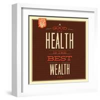 Health Is Wealth-Lorand Okos-Framed Art Print