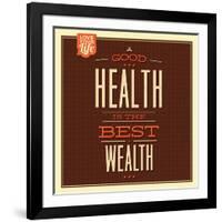 Health Is Wealth-Lorand Okos-Framed Art Print