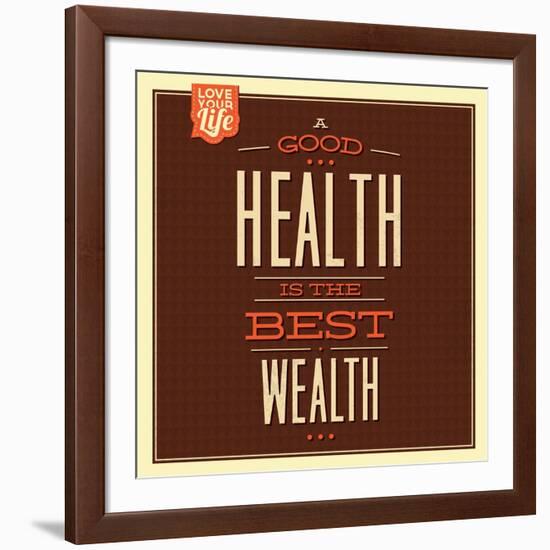 Health Is Wealth-Lorand Okos-Framed Art Print