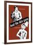 Health Propaganda Poster of a Worker Dressing in Clean Clothes and a Man Showering-null-Framed Art Print