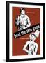 Health Propaganda Poster of a Worker Dressing in Clean Clothes and a Man Showering-null-Framed Art Print