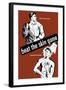 Health Propaganda Poster of a Worker Dressing in Clean Clothes and a Man Showering-null-Framed Art Print