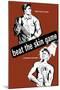 Health Propaganda Poster of a Worker Dressing in Clean Clothes and a Man Showering-null-Mounted Art Print