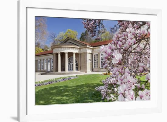 Health Resort House, Bad Cannstatt, Magnolia Blossom, Stuttgart, Baden-Wurttemberg Germany-Markus Lange-Framed Photographic Print