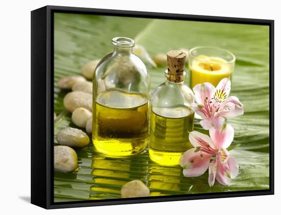 Health Spa on Banana Leaf-crystalfoto-Framed Stretched Canvas