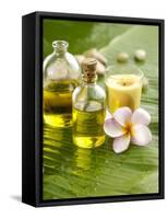 Health Spa with Massage Oil, Frangipani,Candle-crystalfoto-Framed Stretched Canvas