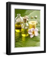 Health Spa with Massage Oil, Frangipani,Candle-crystalfoto-Framed Photographic Print