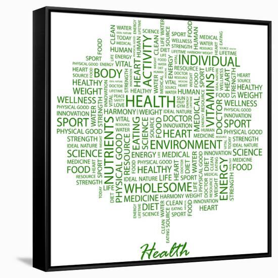 Health-Login-Framed Stretched Canvas