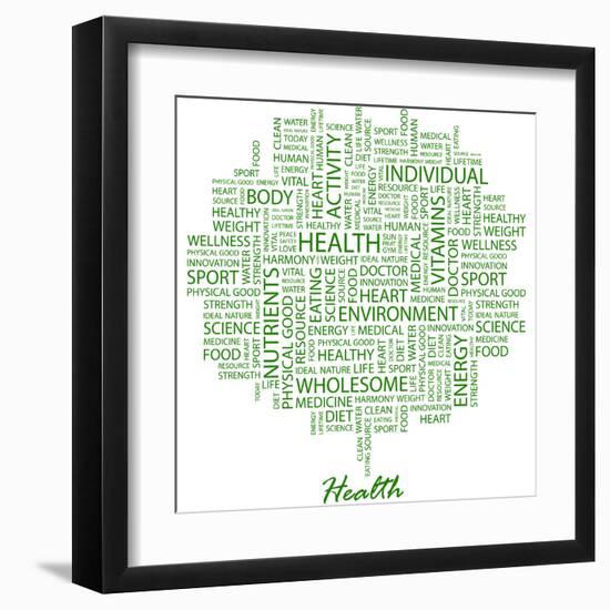 Health-Login-Framed Art Print