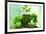 Healthy Green Vegetable Juice on Wooden Table-Kesu01-Framed Photographic Print