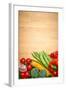 Healthy Organic Vegetables on a Wood Background-ZoomTeam-Framed Photographic Print