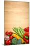 Healthy Organic Vegetables on a Wood Background-ZoomTeam-Mounted Photographic Print