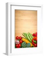 Healthy Organic Vegetables on a Wood Background-ZoomTeam-Framed Photographic Print