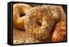 Healthy Organic Whole Grain Bagel-bhofack22-Framed Stretched Canvas