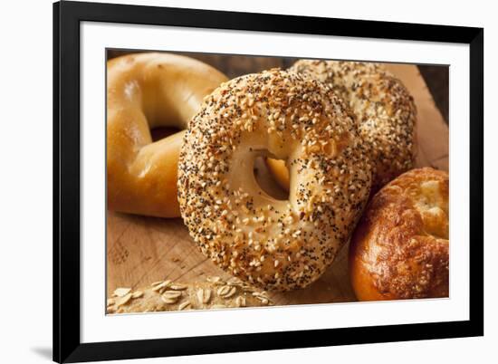 Healthy Organic Whole Grain Bagel-bhofack22-Framed Photographic Print