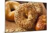 Healthy Organic Whole Grain Bagel-bhofack22-Mounted Photographic Print