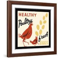 Healthy Poultry-Fresh Eggs-null-Framed Giclee Print