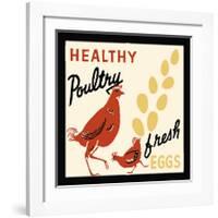 Healthy Poultry-Fresh Eggs-null-Framed Giclee Print