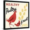 Healthy Poultry-Fresh Eggs-Retro Series-Stretched Canvas