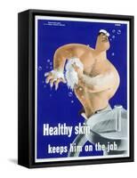 Healthy Skin Keeps Him on the Job-null-Framed Stretched Canvas