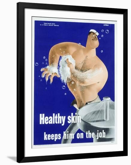 Healthy Skin Keeps Him on the Job-null-Framed Giclee Print