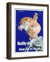 Healthy Skin Keeps Him on the Job-null-Framed Giclee Print