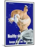 Healthy Skin Keeps Him on the Job-null-Mounted Giclee Print